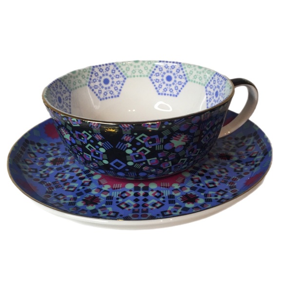 T2 Other - T2 cup and saucer. Aqua Moroccan Tealeidoscope. So pretty and lightweight